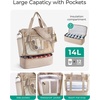 BAGSMART Beach Bag for Women, Mesh Tote Bags with Zipper, Sandproof Vacation Essentials with Cooler for Swim Cruise Pool(Green)