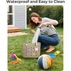 BAGSMART Beach Bag for Women, Water-resistant Rubber Tote Bag, Sandproof Vacation Essentials for Summer Swim Cruise Pool(Blush)