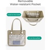 BAGSMART Beach Bag for Women, Water-resistant Rubber Tote Bag, Sandproof Vacation Essentials for Summer Swim Cruise Pool(Camel)