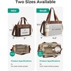 BAGSMART Corduroy Tote Bag for Women, Small College Teacher Laptop Handbag(Mocha Brown)