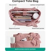 BAGSMART Crush Bow Tote Bag for Women, Puffer Travel Work Yoga Laptop Bag(Latte Camel)