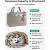 BAGSMART Diaper Bag Tote Puffer Baby Bag Lightweight for Travel, Work(Grayish Brown)