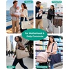 BAGSMART Diaper Bag Tote Puffer Baby Bag Lightweight for Travel, Work(Light Beige)