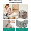 BAGSMART Diaper Bag Tote Puffer Baby Bag Lightweight for Travel, Work(Light Beige)