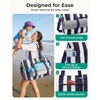 BAGSMART Large Beach Bag for Women, Oversize Tote Bag for Travel/Swim Pool/Summer(Nautical Stripe)