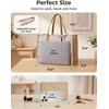 BAGSMART Personalized DIY Tote Bag for Women, 20.6L/24L Shoulder Handbag(Beige Check)