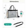 BAGSMART Personalized DIY Tote Bag for Women, 20.6L/24L Shoulder Handbag(Navy Blue)