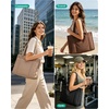 BAGSMART Puffer Tote Bag for Women, 21L/26L Work Tote Shoulder Handbag(Black-1)