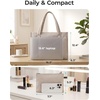 BAGSMART Puffer Tote Bag for Women, 21L/26L Work Tote Shoulder Handbag(Coffee Brown)