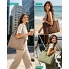 BAGSMART Puffer Tote Bag for Women, 21L/26L Work Tote Shoulder Handbag(Olive Green)