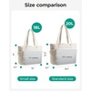 BAGSMART Puffy Tote Bag for Women, Lightweight Work Tote Handbag(Beige)