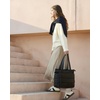 BAGSMART Puffy Tote Bag for Women, Lightweight Work Tote Handbag(Black)