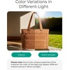 BAGSMART Puffy Tote Bag for Women, Lightweight Work Tote Handbag(Brown)