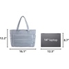 BAGSMART Puffy Tote Bag for Women, Lightweight Work Tote Handbag(Dark Grey)