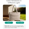 BAGSMART Puffy Tote Bag for Women, Lightweight Work Tote Handbag(Grayish Brown)