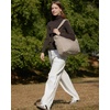 BAGSMART Puffy Tote Bag for Women, Lightweight Work Tote Handbag(Grayish Brown)
