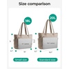 BAGSMART Puffy Tote Bag for Women, Lightweight Work Tote Handbag(Grayish Brown)