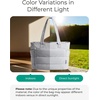 BAGSMART Puffy Tote Bag for Women, Lightweight Work Tote Handbag(Light Gray)