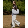 BAGSMART Puffy Tote Bag for Women, Lightweight Work Tote Handbag(Light Gray)