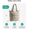 BAGSMART Puffy Tote Bag for Women, Lightweight Work Tote Handbag(Light Tan)