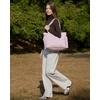 BAGSMART Puffy Tote Bag for Women, Lightweight Work Tote Handbag(Pink)