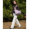 BAGSMART Puffy Tote Bag for Women, Lightweight Work Tote Handbag(Pinkish-purple)