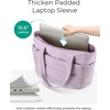 BAGSMART Puffy Tote Bag for Women, Lightweight Work Tote Handbag(Pinkish-purple)