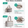 BAGSMART Small Tote Bag for Women, Work Teacher Bag with Zipper Closure(Camel)