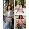 BAGSMART Small Tote Bag for Women, Work Teacher Bag with Zipper Closure(Classic)