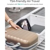 BAGSMART TSA-Approved Toiletry Bag, Large Opening Clear Makeup Bag with Handle, Quart Sized Travel Toiletry Bag, Carry-On Airline Compliant for Men and Women (Black)(Blush Pink)