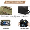 BAGSMART Toiletry Bag for Men, Canvas Travel Toiletry Organizer Dopp Kit Water-resistant Shaving Bag for Toiletries Accessories,Grey-Medium(Green)