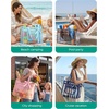 BAGSMART Tote Bag for Women, Personalized Teacher Appreciation Gifts(Mesh Sky Blue)