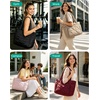BAGSMART Tote Bag for Women, Puffer Tote Bag for Work Large Shoulder Bag(Cherry Red)