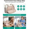 BAGSMART Tote Bag for Women, Puffy Laptop Work College Shoulder Handbag(Dark Pink)