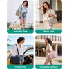BAGSMART Tote Bag for Women, Puffy Laptop Work College Shoulder Handbag(Forest Green)