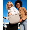 BAGSMART Tote Bag for Women, Travel Tote Beach Bag with Zipper for Gym(Camel)
