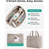 BAGSMART Tote Bag for Women with Compartments Work Tote Bag with Zipper(Navy Blue)