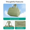 BAGSMART Travel Toiletry Bag, Lightweight Large Wide-open Travel Bag for Women, Puffy Cosmetic Makeup Bag Organizer with Handle for Accessories,Essentials, Toiletries, Dark Pink(e-Army Green)