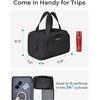 BAGSMART Travel Toiletry Bag, Lightweight Large Wide-open Travel Bag for Women, Puffy Cosmetic Makeup Bag Organizer with Handle for Accessories,Essentials, Toiletries, Dark Pink(Orange)