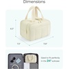 BAGSMART Travel Toiletry Bag, Puffy Large Toiletry Bag for Women, Lightweight Cosmetic Makeup Bag Organizer with Handle for Traveling, Accessories, Essentials, Toiletries (Black)(Coffee)
