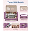 BAGSMART Travel Toiletry Bag for Women, Cosmetic Bag Makeup Bag Organizer with Handle, Travel Bag for Toiletries, Travel Accessories, Full Sized Container(Purple)
