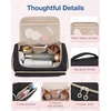BAGSMART Travel Toiletry Bag for Women, Cosmetic Bag Makeup Bag Organizer with Handle, Travel Bag for Toiletries, Travel Accessories, Full Sized Container(Black)