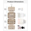 BAGSMART Travel Toiletry Bag for Womne, Hanging Travel Bag for Toiletries, Puffy Makeup Cosmetic Bag Organizer, Carry-on Travel Accessories Essentials, Camel(Beige-3)