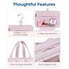 BAGSMART Travel Toiletry Bag for Womne, Hanging Travel Bag for Toiletries, Puffy Makeup Cosmetic Bag Organizer, Carry-on Travel Accessories Essentials, Camel(Pink-2)