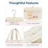 BAGSMART Travel Toiletry Bag for Womne, Hanging Travel Bag for Toiletries, Puffy Makeup Cosmetic Bag Organizer, Carry-on Travel Accessories Essentials, Camel(Beige-2)