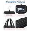 BAGSMART Travel Toiletry Bag for Womne, Hanging Travel Bag for Toiletries, Puffy Makeup Cosmetic Bag Organizer, Carry-on Travel Accessories Essentials, Camel(Black)