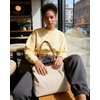 BAGSMRT Corduroy Tote Bag for Women with Zipper Casual Shoulder Bag(Light Beige)