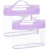 BAGSMART 18 Pack TSA Approved Travel Bottles for Toiletries, Leak Proof Silicone Travel Size Containers Bottles for Shampoo, Purple(01-Purple)