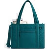 BAGSMART Boxy Tote Bag for Women, Crossbody Work Bag with Zipper(Deep Marina)