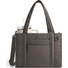 BAGSMART Boxy Tote Bag for Women, Crossbody Work Bag with Zipper(Dim Gray)